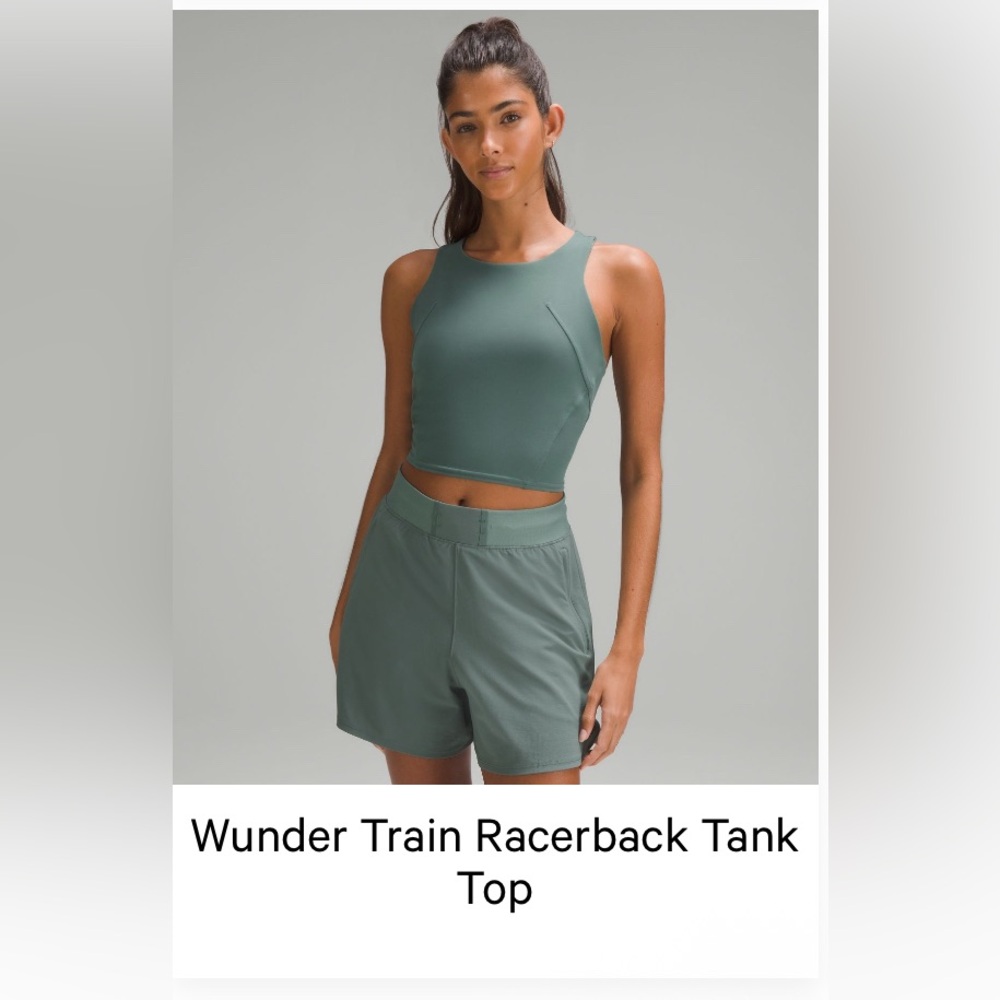 Lululemon Wunder Train Racerback Tank in Medium Forest